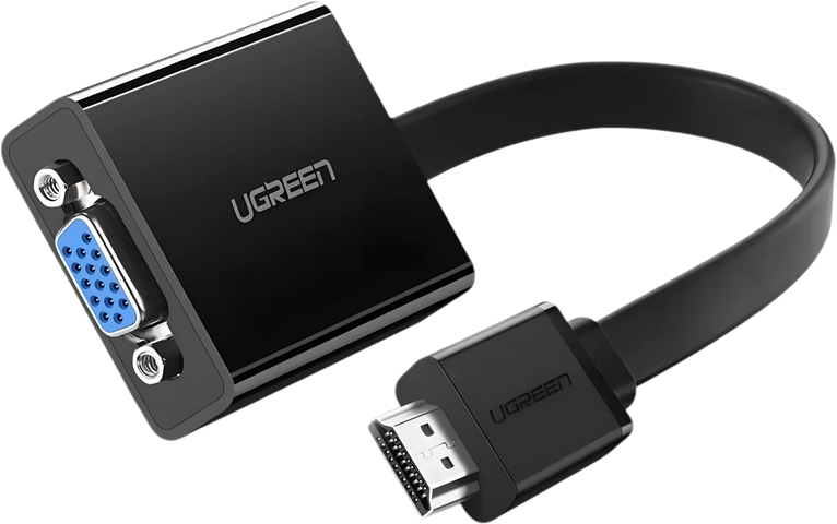 محول يوجرين MM103 من HDMI ذكر إلى VGA أنثى - 25 سم - أسود