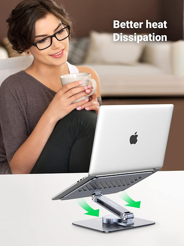 UGREEN LP592 Swivel Adjustable Laptop Stand - Silver – image 4
