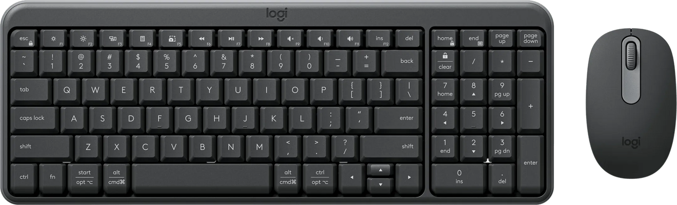 Logitech MK250 Bluetooth Wireless Keyboard and Mouse Combo - Graphite