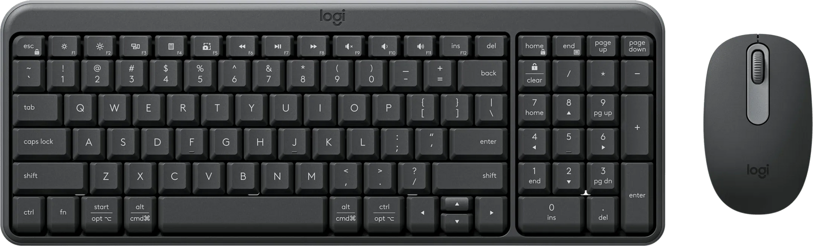Logitech MK250 Bluetooth Wireless Keyboard and Mouse Combo - Graphite