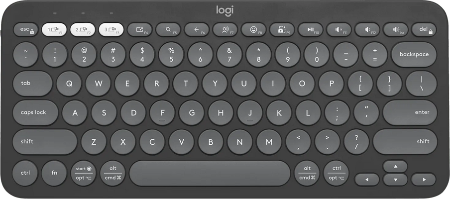 Logitech Pebble Keys 2 K380S Bluetooth Wireless Keyboard - Tonal Graphite