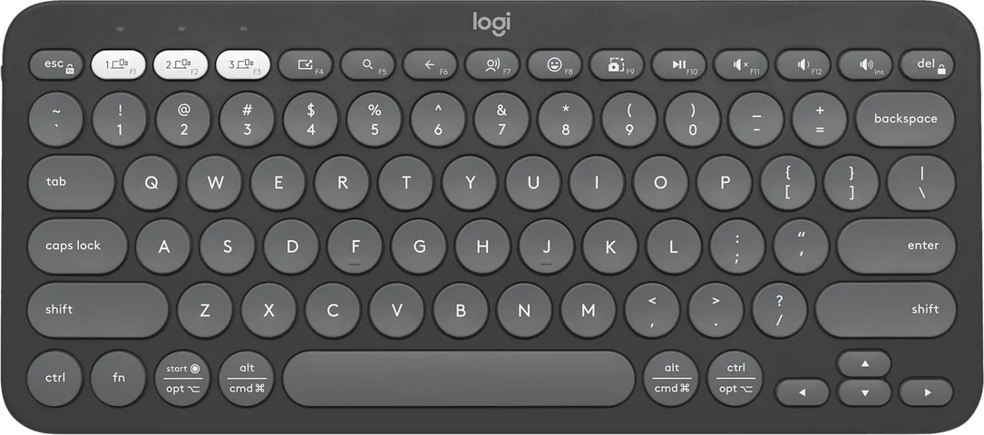 Logitech Pebble Keys 2 K380S Bluetooth Wireless Keyboard - Tonal Graphite