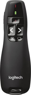 Logitech R400 Wireless Presentation Remote with Red Laser Pointer - Black