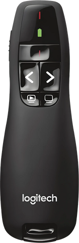 Logitech R400 Wireless Presentation Remote with Red Laser Pointer - Black