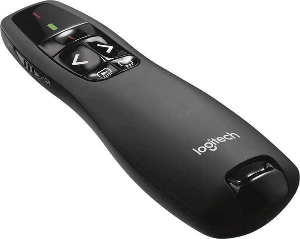 Logitech R400 Wireless Presentation Remote with Red Laser Pointer - Black – image 3
