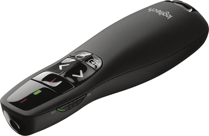 Logitech R400 Wireless Presentation Remote with Red Laser Pointer - Black – image 4