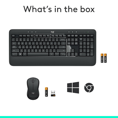 Logitech MK540 Advanced Wireless Keyboard and Mouse Combo - Black – image 7