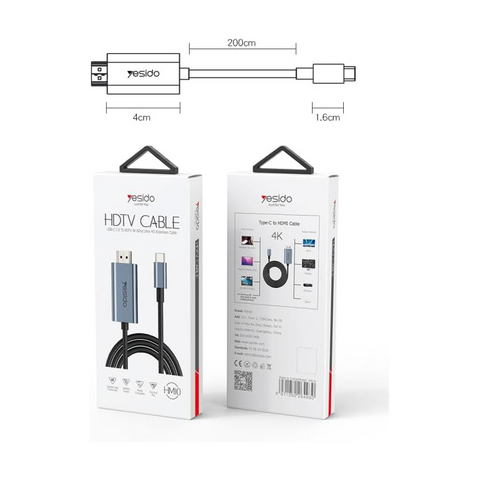 Yesido HM10 USB Type C to HDMI Cable Adapter 4K 60Hz - 2M – image 6