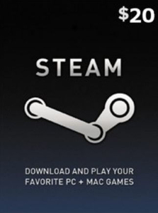 Steam Gift Card USA 20 USD Steam Key
