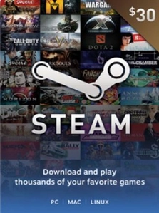 Steam Gift Card USA 30 USD