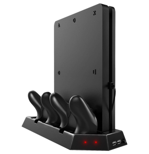 PS4 Stand & Controller Charger with Cooling Fan Slim / Pro -  for sale in Egypt from Games2Egypt