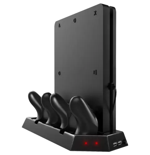 PS4 Stand & Controller Charger with Cooling Fan Slim / Pro