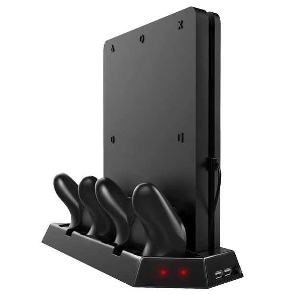 PS4 Stand & Controller Charger with Cooling Fan Slim / Pro  for sale in Egypt from Games2Egypt