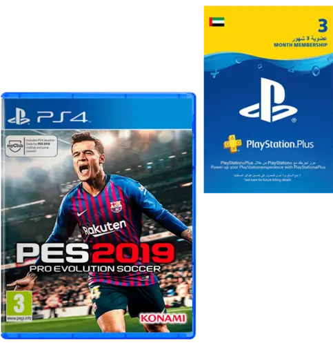 PES 2019 For PlayStation 4 + PSN 3 Months UAE