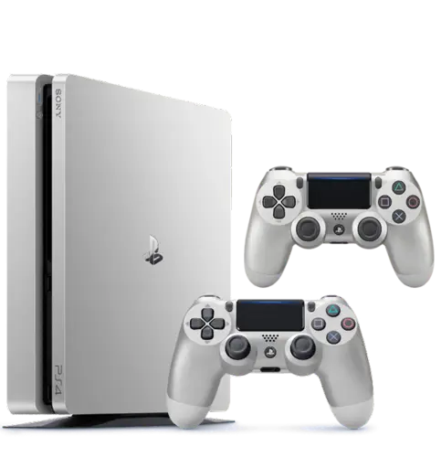 PS4 500 GB - Silver with 2 Controllers