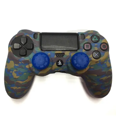 Silicone controller Case + thumb grips -D