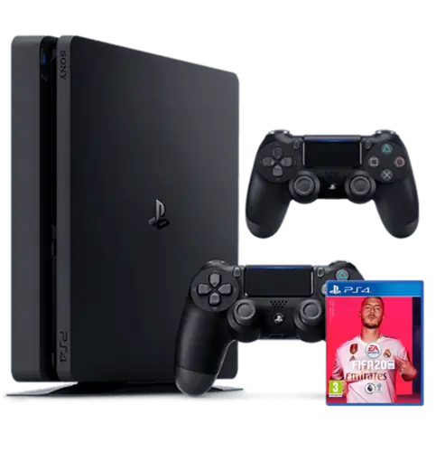 PS4 1 TB FIFA20 - (English and Arabic Edition) - BUNDLE + 2 CONTROLLERS