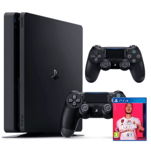 PS4 1 TB FIFA20 - (English and Arabic Edition) - BUNDLE + 2 CONTROLLERS