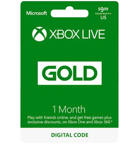 1 Month Xbox Live Gold Membership US Digital Code