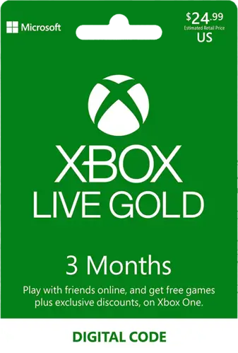 Xbox Live Gold 3 Months US Digital Code 
