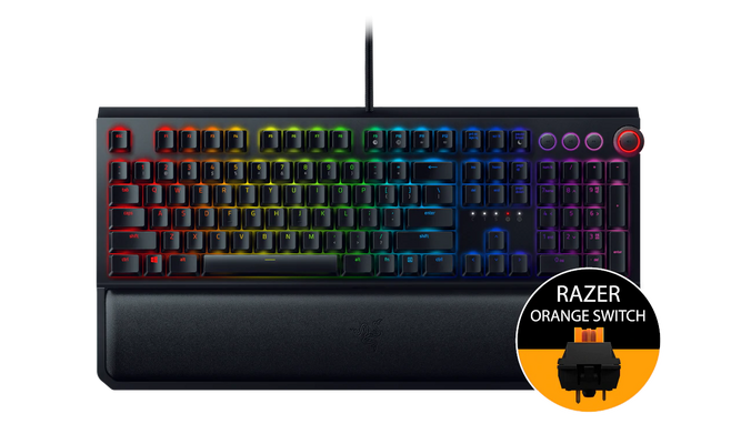 Razer BlackWidow Elite - Orange Switch Gaming Keyboard