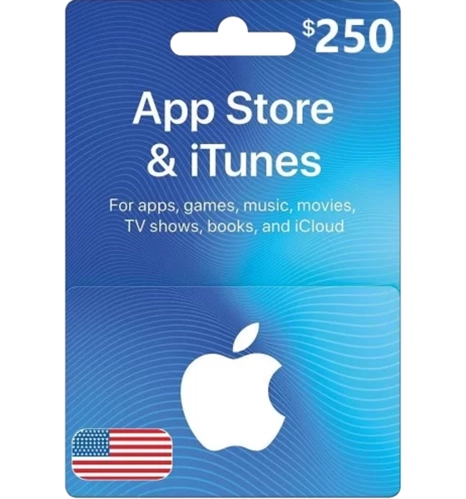 Apple iTunes Gift Card NORTH AMERICA 250$ USD iTunes