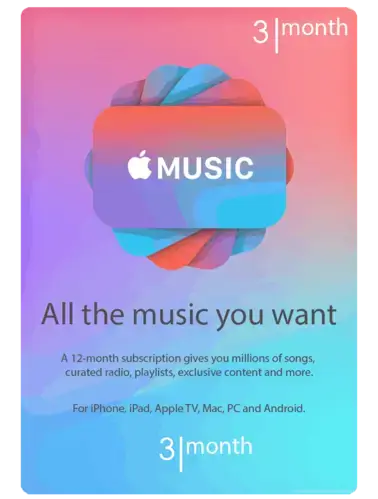 Apple Music 3 Months subscription USA