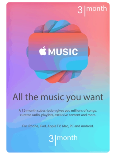 Apple Music 3 Months subscription USA