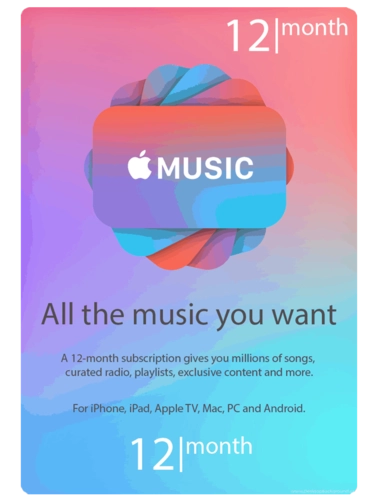 Apple Music 12 Months subscription USA