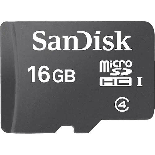 بطاقة ذاكرة فلاش سانديسك فئة 4 MicroSDHC سعة 16 جيجا بايت