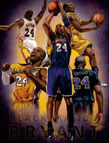 Kobe Bryant NBA 3D Football Poster