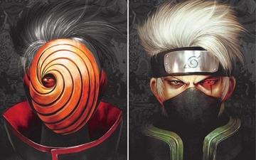 Kakashi and Obito 3D Poster