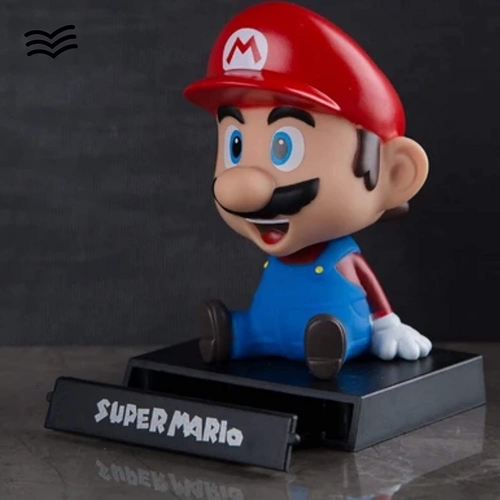Mario Bobble Head with Stand and Mobile Holder