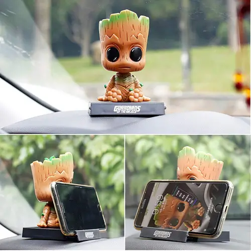 Groot Avengers Bobble Head with Stand & Mobile Holder 