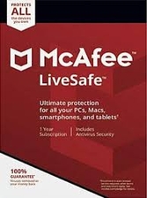 Mcafee Livesafe 1 Year 1 Device CD Key 