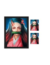 Nezuko Demon Slayer 3D Anime Poster