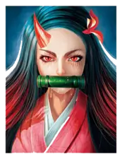 Nezuko Demon Slayer 3D Anime Poster