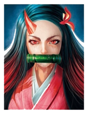 Nezuko Demon Slayer 3D Anime Poster