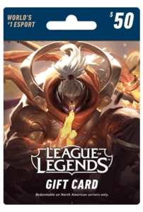 League of Legends Gift Card Riot 50 USD Key NORTH AMERICA