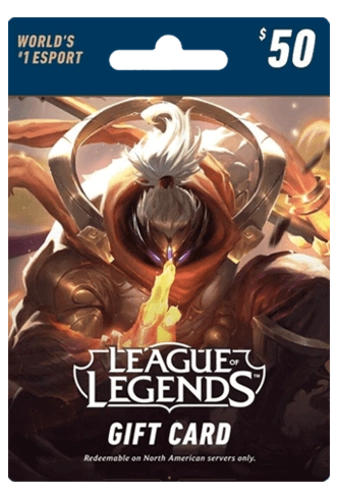 League of Legends Gift Card Riot 50 USD Key NORTH AMERICA