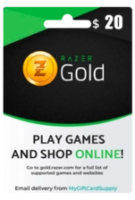 Razer Gold 20$ USA Gift Card (31243)