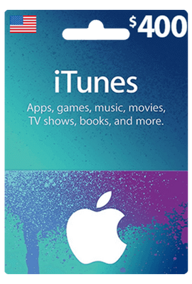 Apple iTunes Gift Card NORTH AMERICA 400$ USD iTunes