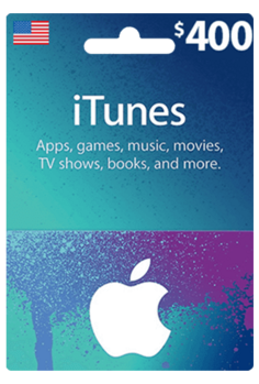 Apple iTunes Gift Card NORTH AMERICA 400$ USD iTunes