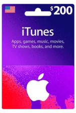 Apple iTunes Gift Card USA $200