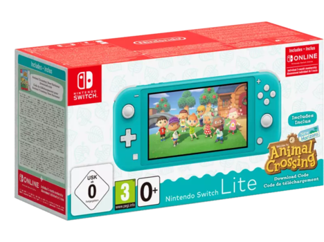 Nintendo Switch Lite Console - Turquoise - Animal Crossing