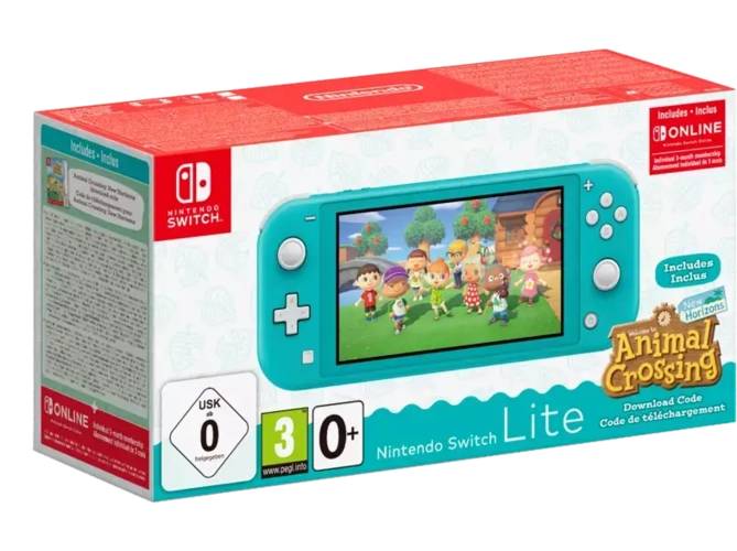 Nintendo Switch Lite Console - Turquoise - Animal Crossing