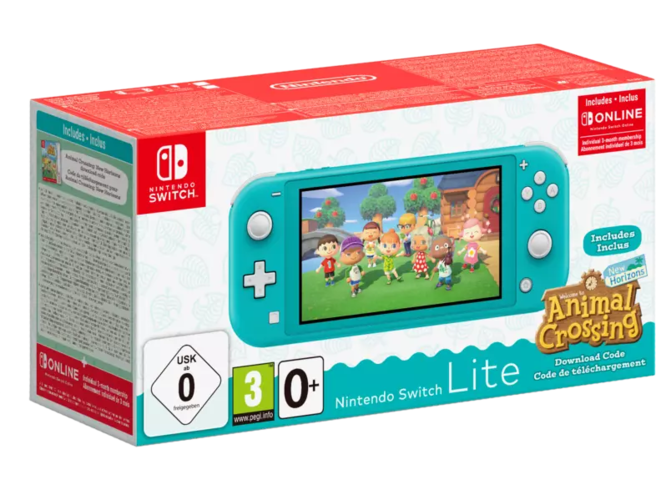 Nintendo Switch Lite - Turquoise - Animal Crossing