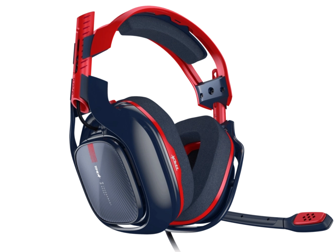 Astro Gaming Headphone A40 Gold Edition Wired Gaming Headset - 3.5 MM-RED/BLUE 