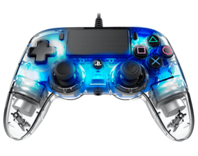 Nacon Wired Illuminated Compact PS4 Controller-Blue