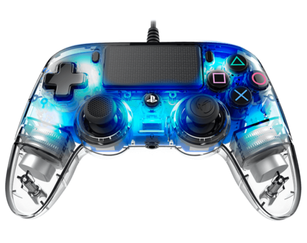 Nacon Wired Illuminated Compact PS4 Controller-Blue